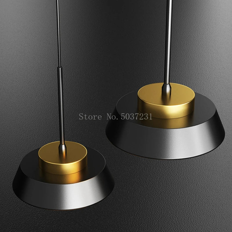 suspension moderne minimaliste en luxe noir design élégant - vue 6 sur 18