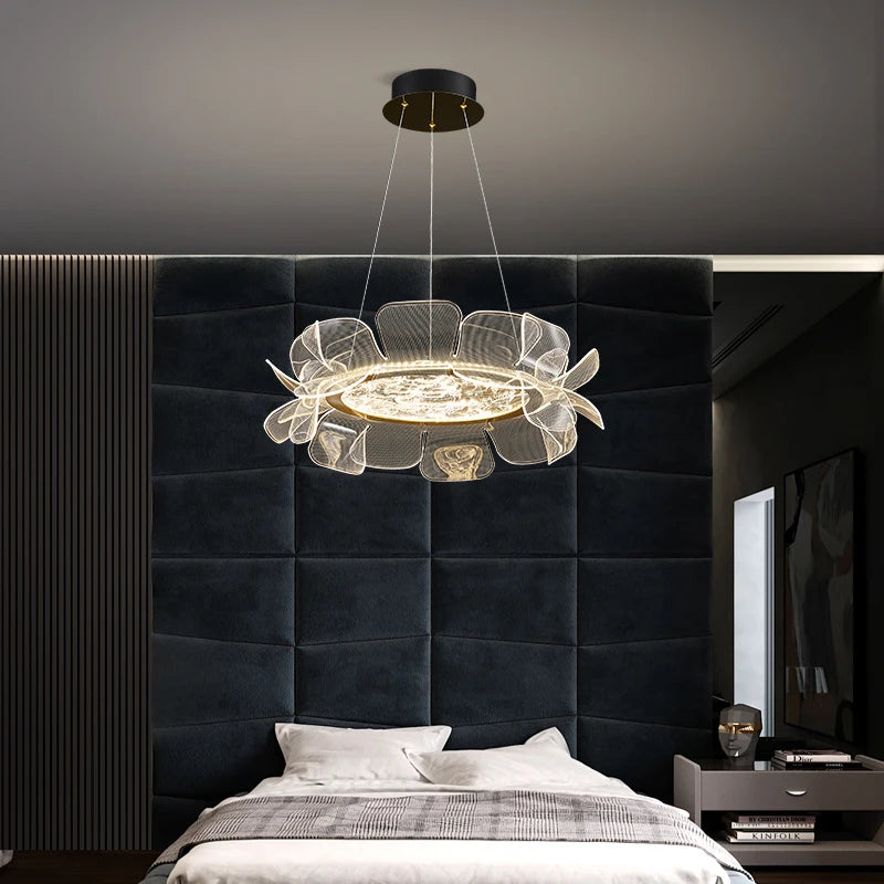 lustre moderne à fleurs pour décoration intérieure élégante - vue 4 sur 7