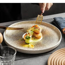 assiette steak ceramique style nordique restaurant elegante cuisine