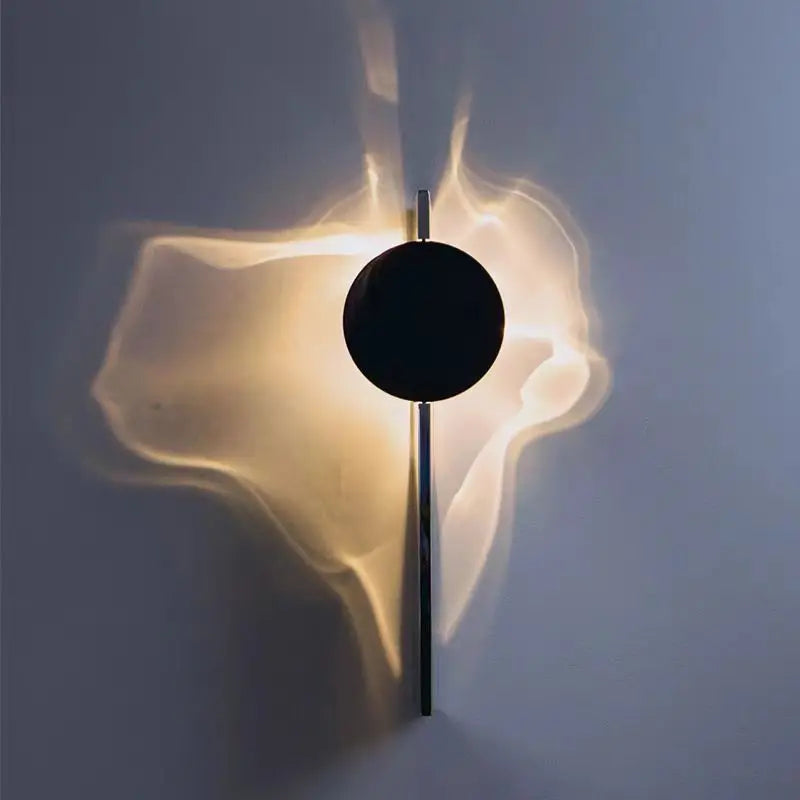 applique murale led chromée en acier inoxydable style science-fiction