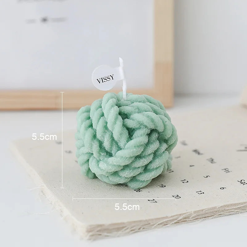 bougie parfumée en forme de boule en cire de soja décorative et mignonne - vue 9 sur 14