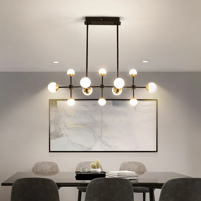 Moderner Kronleuchter aus Glas – Kreatives nordisches Design für luxuriöse Räume - vue 4 sur 13