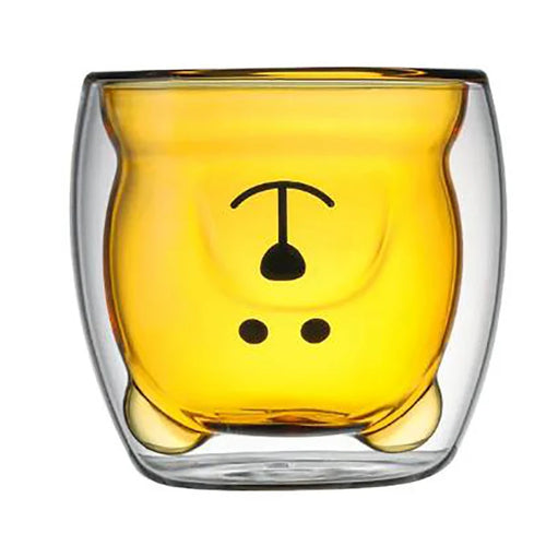 Tasse verre double paroi ours canard 3d 250ml