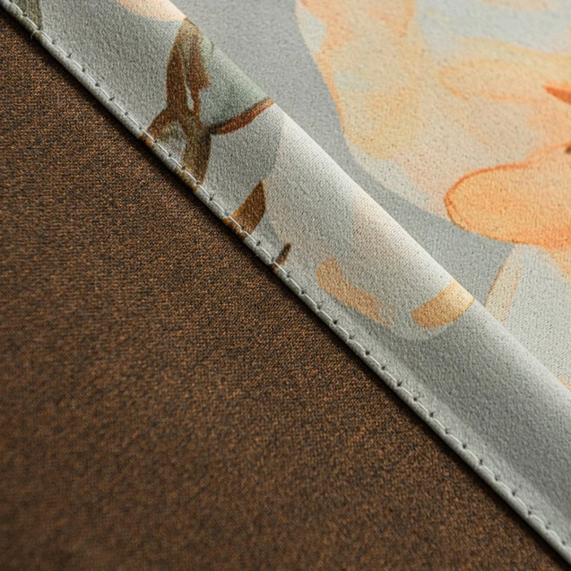 Rideau occultant moderne motif feuilles pour chambre salon