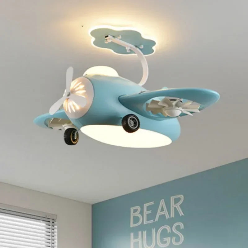 plafonnier ventilateur électrique pour chambre d'enfants design moderne - vue 6 sur 9