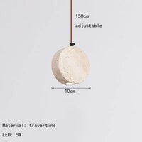 Nouveauté pierre Restaurant suspension lampe de chevet salon salle à manger lampe cordon réglable marbre naturel