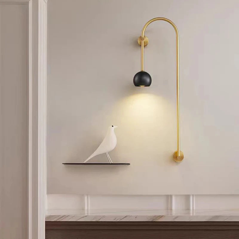 applique murale minimaliste en cuivre et laiton gu10 - vue 4 sur 8