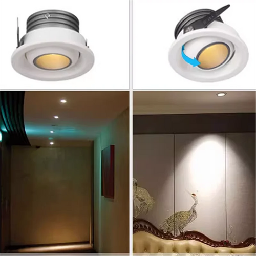 Mini LED-Spot Einbauleuchte mit Blendschutz und dimmbarer Helligkeit COB Deckenstrahler - vue 7 sur 8