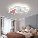 Deckenventilator mit Licht Flugzeug-Design und Fernbedienung für Kinder