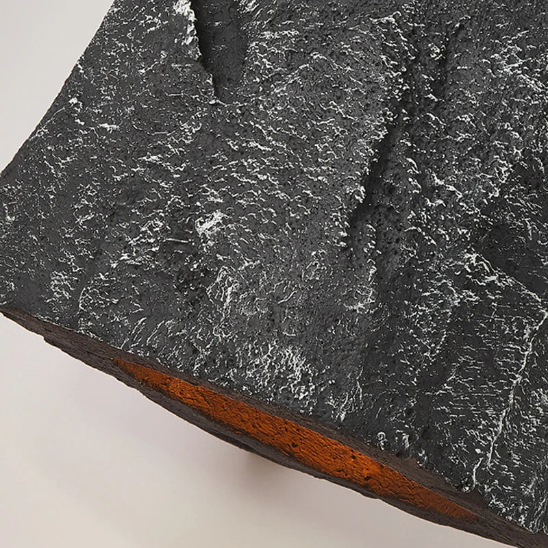 lustre nordique fait main imitation pierre style wabi sabi - vue 7 sur 7