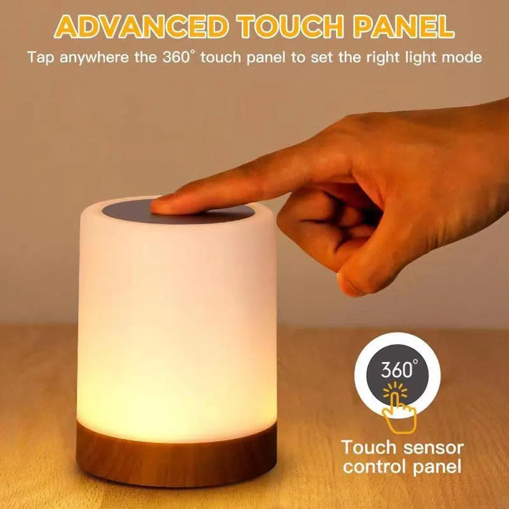 Lampe tactile LED lampe de table lampe de chevet lampe de table RVB lampe de chambre avec capteur tactile lampe de bureau portable lumière RVB pour cadeaux pour enfants - vue 4 sur 10