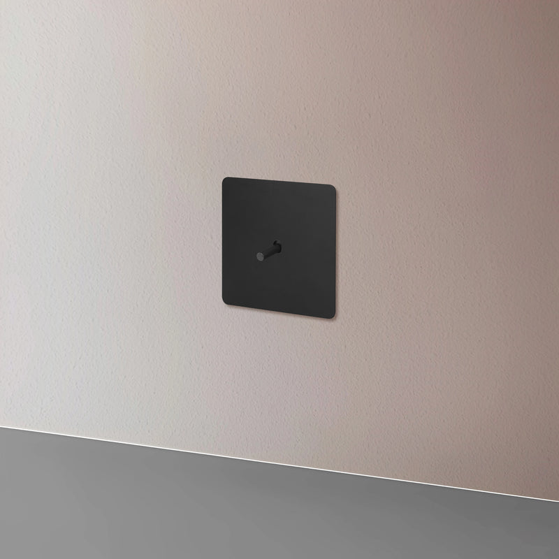 Prise double RJ45 en acier noir brossé