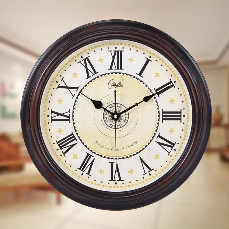 horloge murale rétro silencieuse classique en abs quartz - vue 3 sur 7