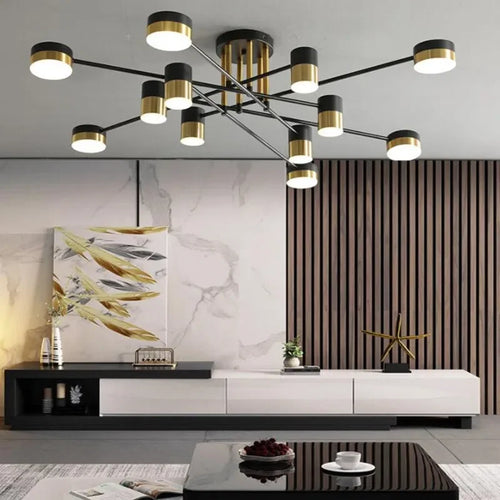 lustre led en métal moderne pour décoration intérieure