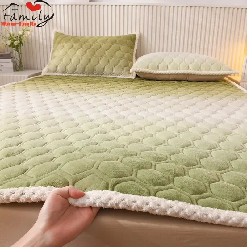 surmatelas doux pour étudiants en peluche pour lit simple ou double - vue 4 sur 18