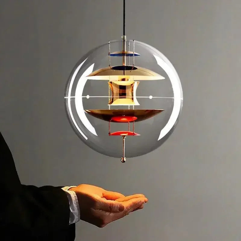 Modern spherical planetary light, coffee shop, tea restaurant, bar designer, interior decoration light
