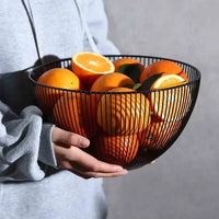 grand panier de rangement en métal pour la maison et la décoration