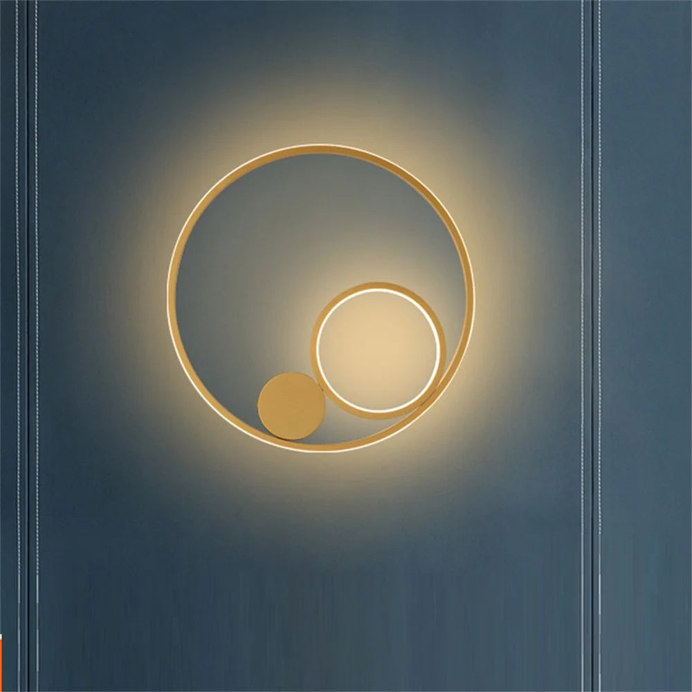 Moderne nordische LED-Wandleuchte aus Eisen, Aluminium und Acryl - vue 3 sur 12