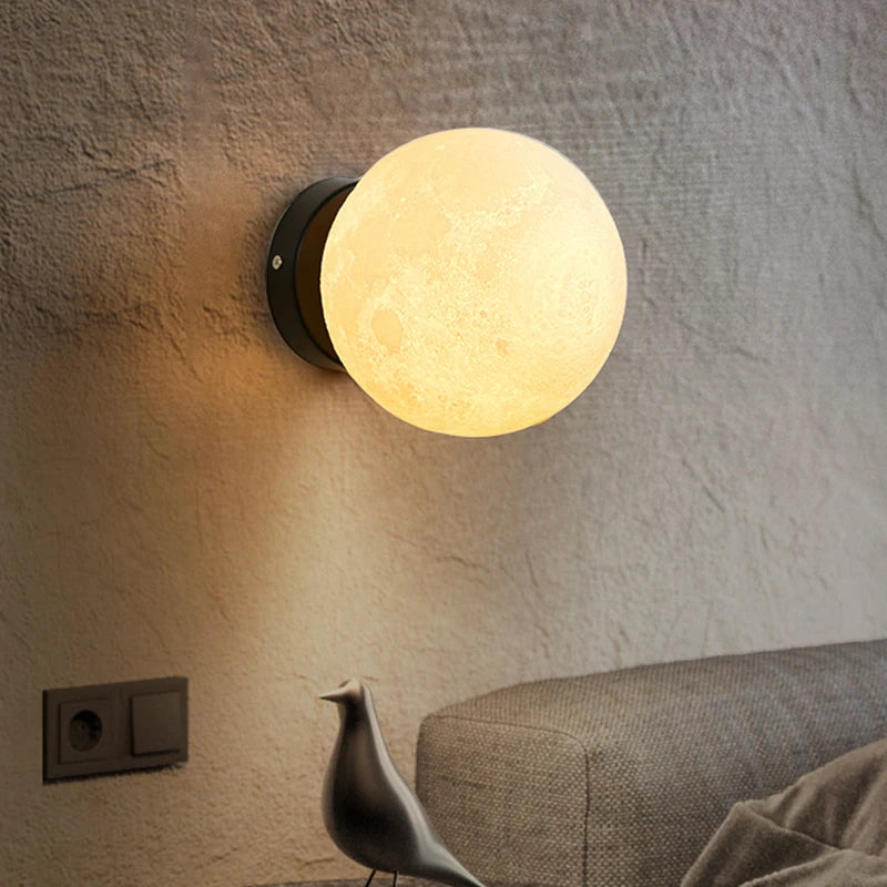 Lune Lampadaire Designer LED 3D Boule Salon Canapé Chambre Art Décoration Station Lampe Nordique Trépied Luminaires D'intérieur - vue 5 sur 8
