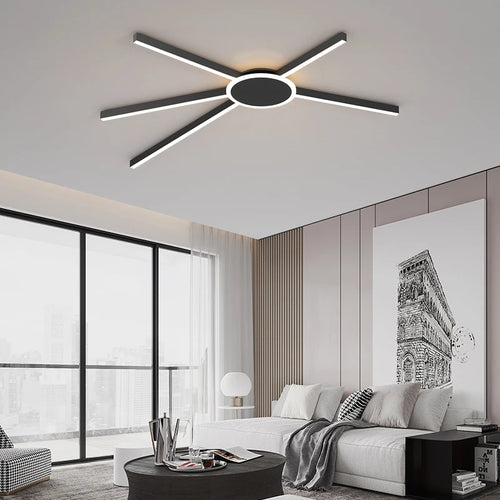 Dekorative LED-Deckenleuchte mit geometrischem Design für moderne Innenräume - vue 3 sur 12