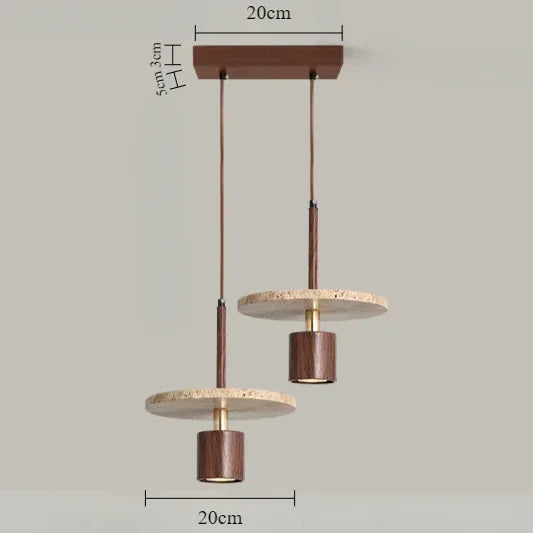 lustre moderne en pierre pour restaurant et chevet - vue 9 sur 9