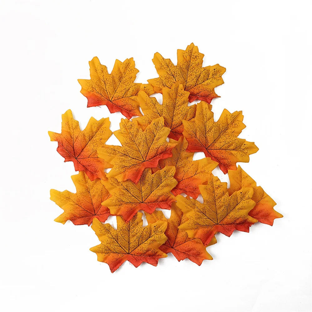 lot de 50 décorations en feuille d'érable pour fêtes et événements - vue 15 sur 14