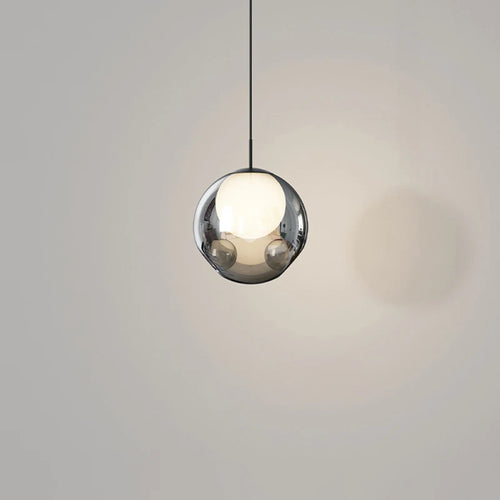 Nordischer Kronleuchter aus Glas einfache Pendelleuchte für Innenräume - vue 5 sur 7