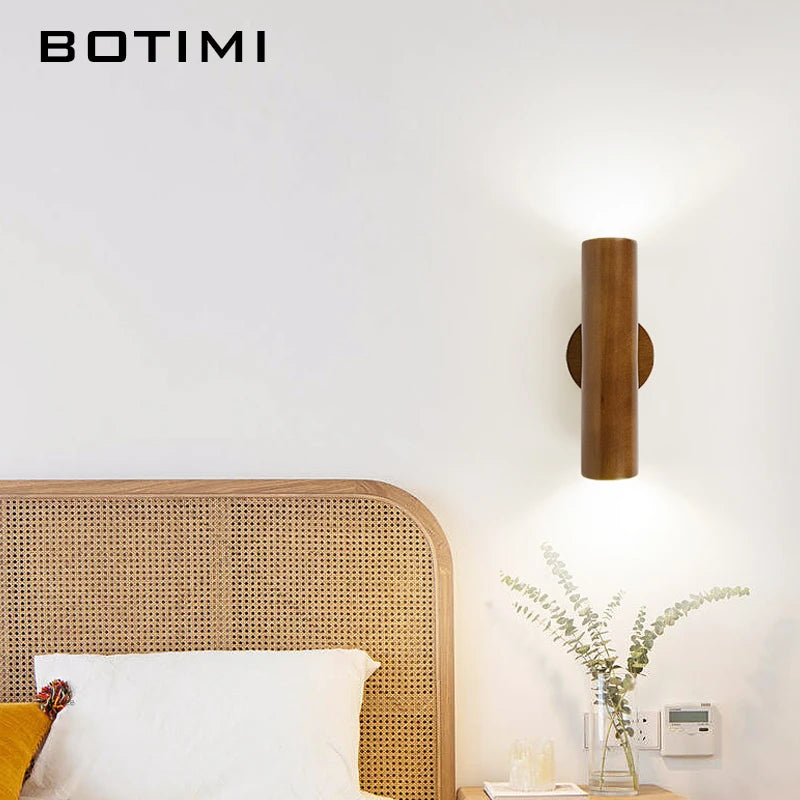 applique murale bâton bois nordique brillant bâtir vers bas - vue 5 sur 8