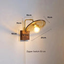 Japanische Vintage-Wandleuchte aus Holz Minimalistische LED-Lampe