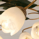 Französische Retro-Deckenleuchte mit Blumen aus Kupfer für Wohnzimmer und Schlafzimmer