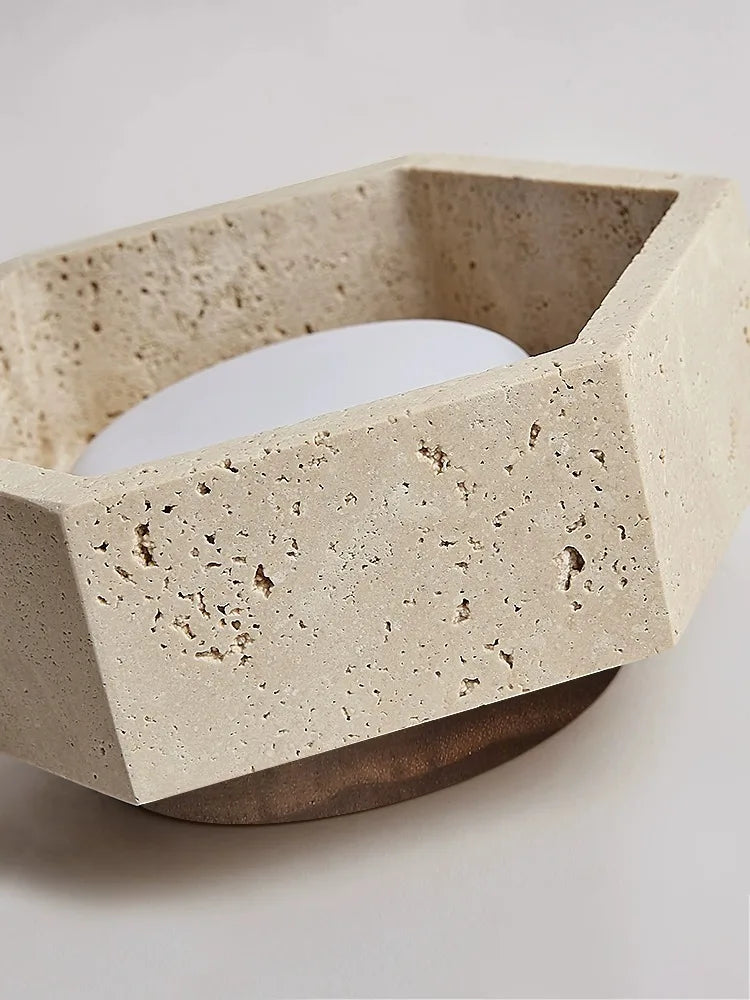 plafonnier led style moderne wabi-sabi en bois clair - vue 3 sur 6