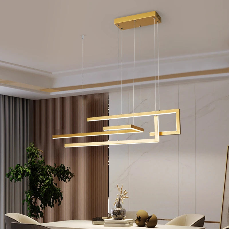 Moderne LED-Pendelleuchte rechteckig dimmbar - vue 3 sur 10