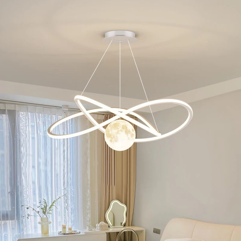 Lustre led arrondi pour décoration intérieure - vue 3 sur 18