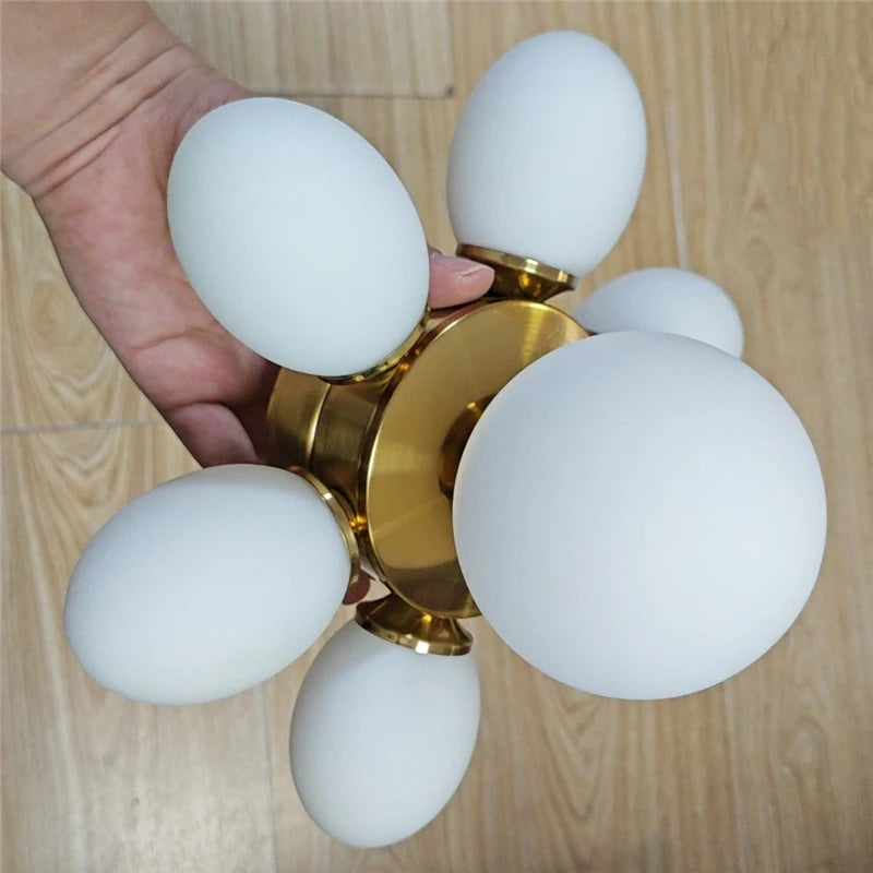 plafonnier moderne en verre pour éclairage décoratif intérieur - vue 6 sur 7