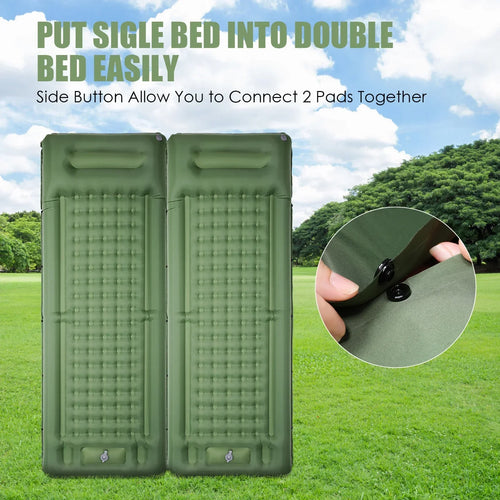 matelas gonflable autogonflant avec pompe intégrée pour camping et randonnée