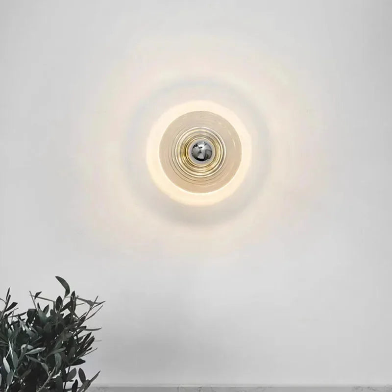 applique murale modernes à led motif d'eau design en verre simples décoratives - vue 4 sur 9