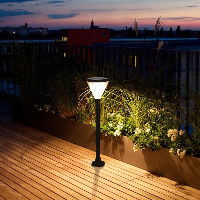 lampe solaire led pour éclairage extérieur jardin et route - vue 4 sur 16