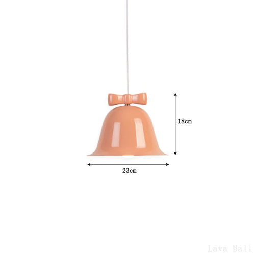 Moderne Pendelleuchte in Glockenform mit dekorativer Schleife - vue 14 sur 20