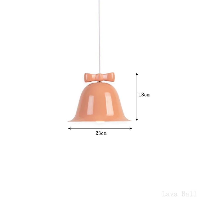 Moderne Pendelleuchte in Glockenform mit dekorativer Schleife - vue 13 sur 20