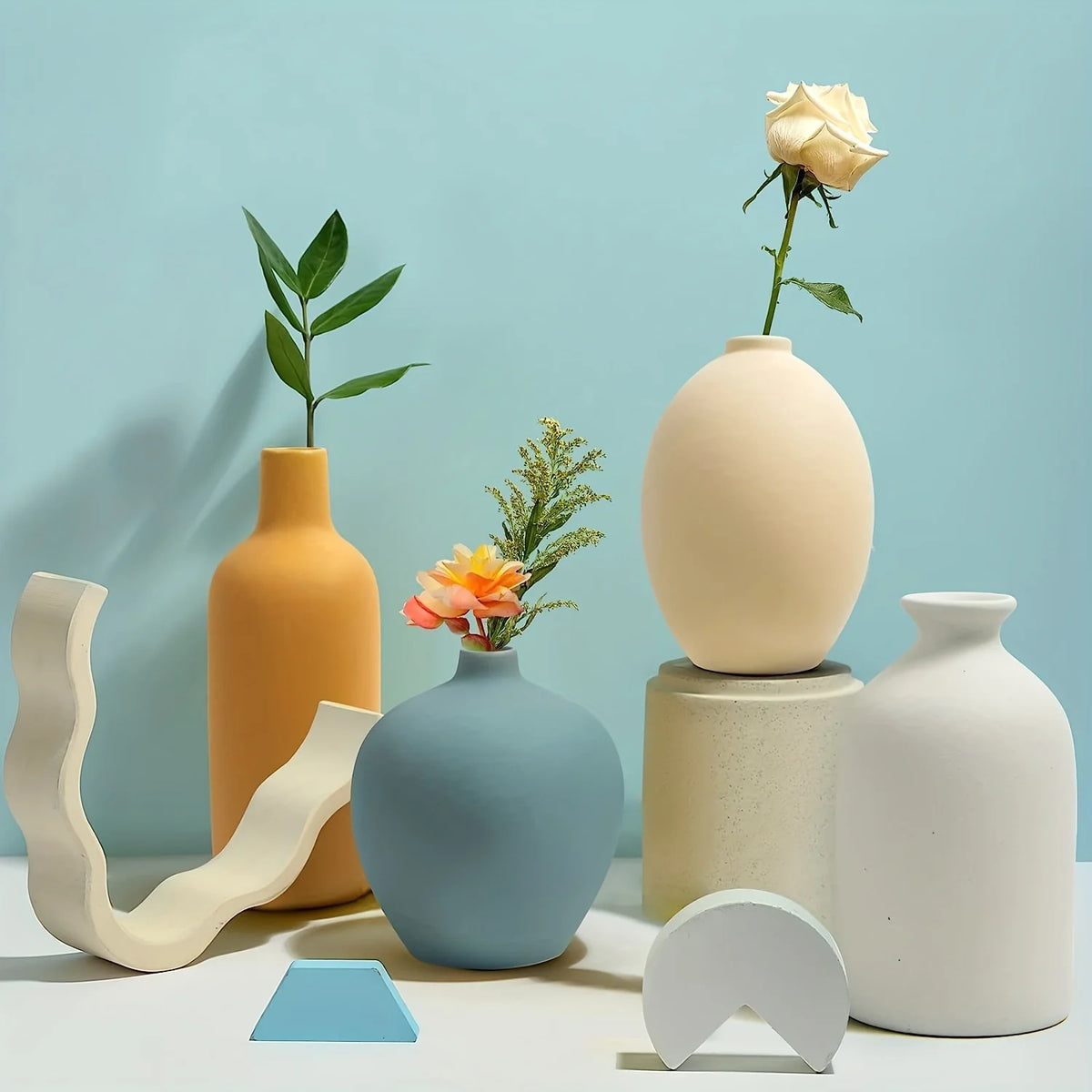 1pc ceramic vase works of art, living room bedroom study cafe and other ornaments, gifts for lovers during festivals.