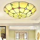 Mediterraner Deckenleuchte Tiffany-Beleuchtung für elegantes Interieur