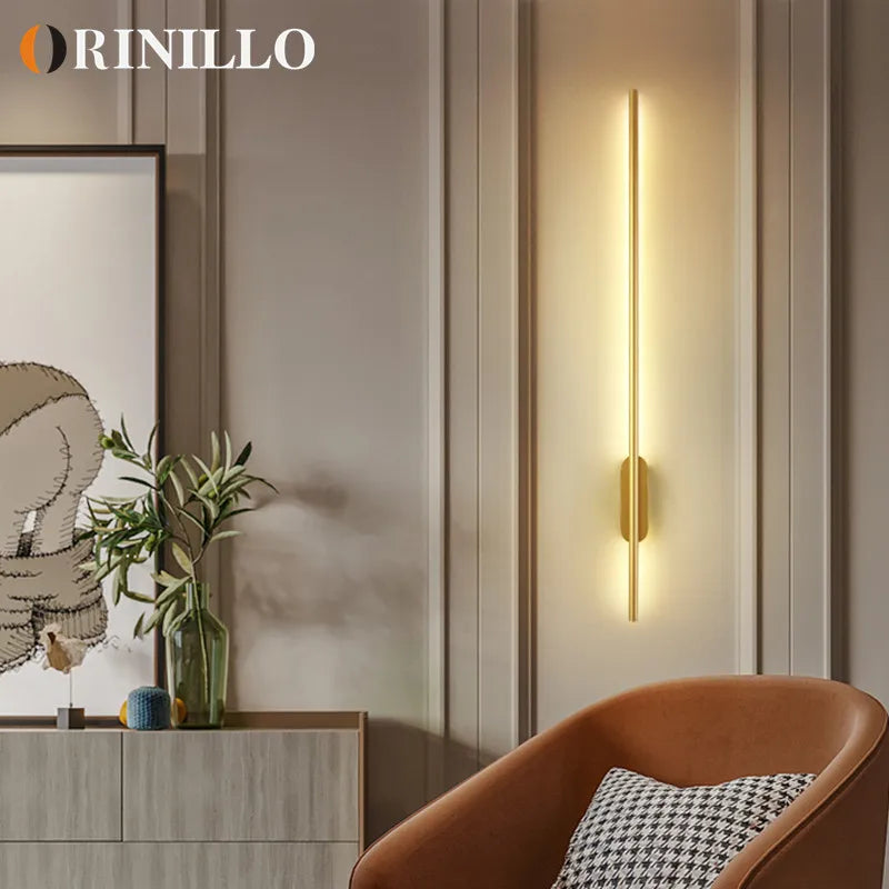 Applique murale led moderne à longue bande - vue 2 sur 6