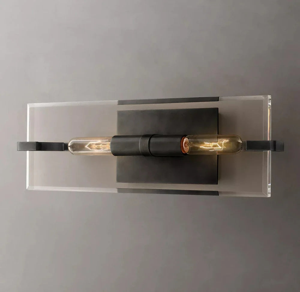Appliques linéaires rétro LED en verre transparent - vue 5 sur 6