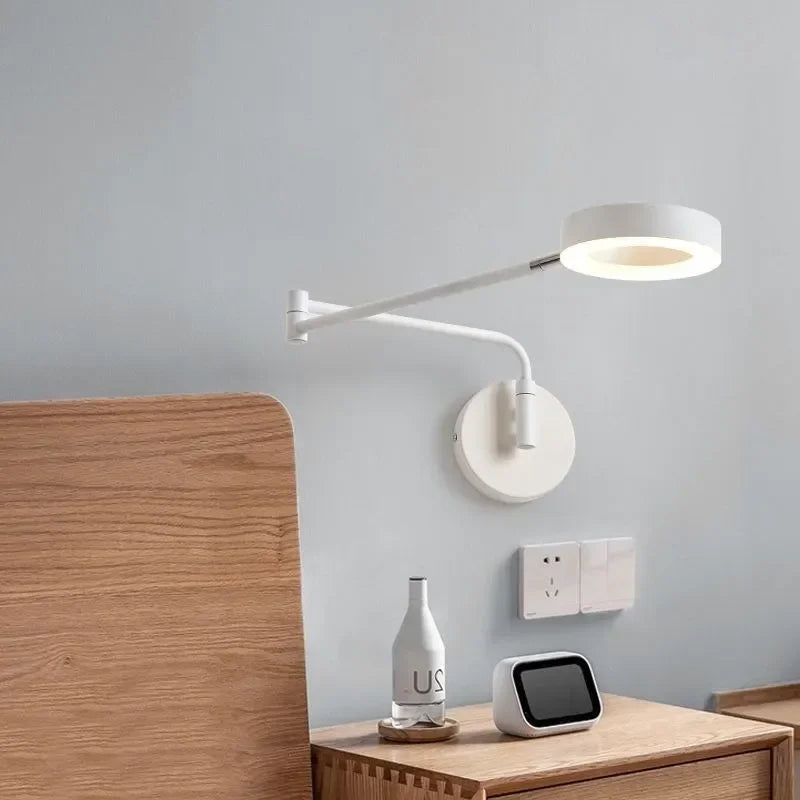 lampe oscillante télescopique bois décor intérieur lustre - vue 5 sur 10