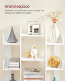 VASAGLE Bookshelf, Tree-Shaped Bookcase with 13 Storage Shelves, 86 x 25 x 140 cm, with Rounded Corners