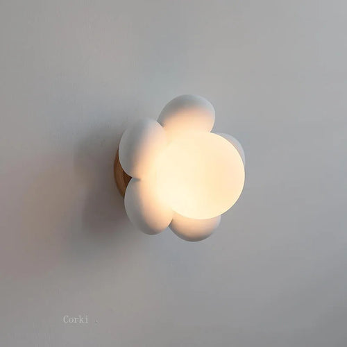 Applique murale LED à fleurs roses et blanches - vue 2 sur 5