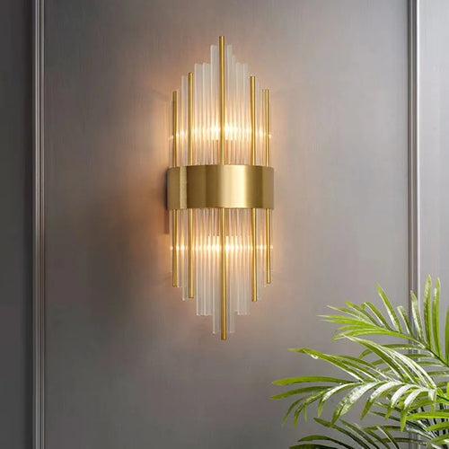 Elegante LED-Wandleuchte aus Kristall im nordischen Design - vue 4 sur 12