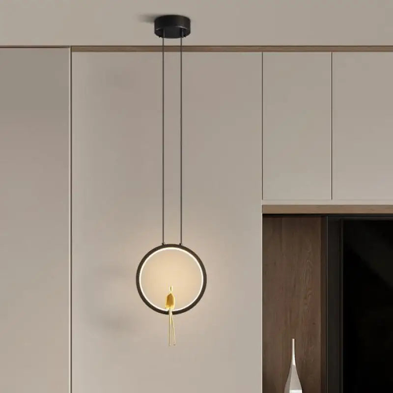 suspension lumineuse en cuivre pour décoration moderne - vue 3 sur 7