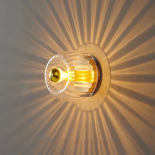 Romantische Glaswandleuchte mit warmweißem Licht für stimmungsvolle Innenbeleuchtung - vue 2 sur 10