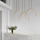lampe suspendue en laiton noir doré avec led pour bars et restaurants